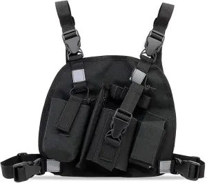 abcGoodefg Radio Chest Harness Chest Front Pack Pouch Holster Vest Rig for Two Way Radio Walkie Talkie(Rescue Essentials)