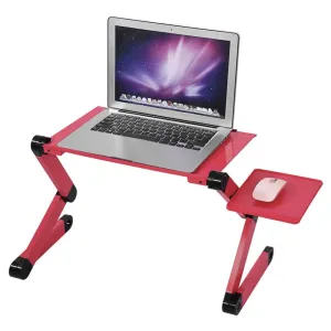 Adjustable Aluminum Laptop Desk Table Stand With Mouse Pad