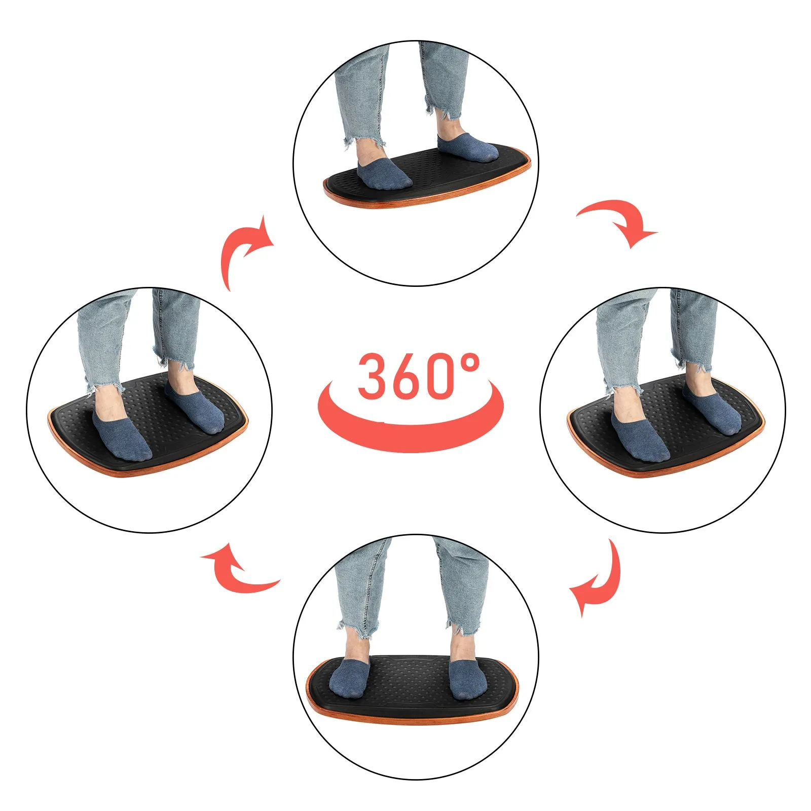 Anti Fatigue Bar Balance Board with Ergonomic Design
