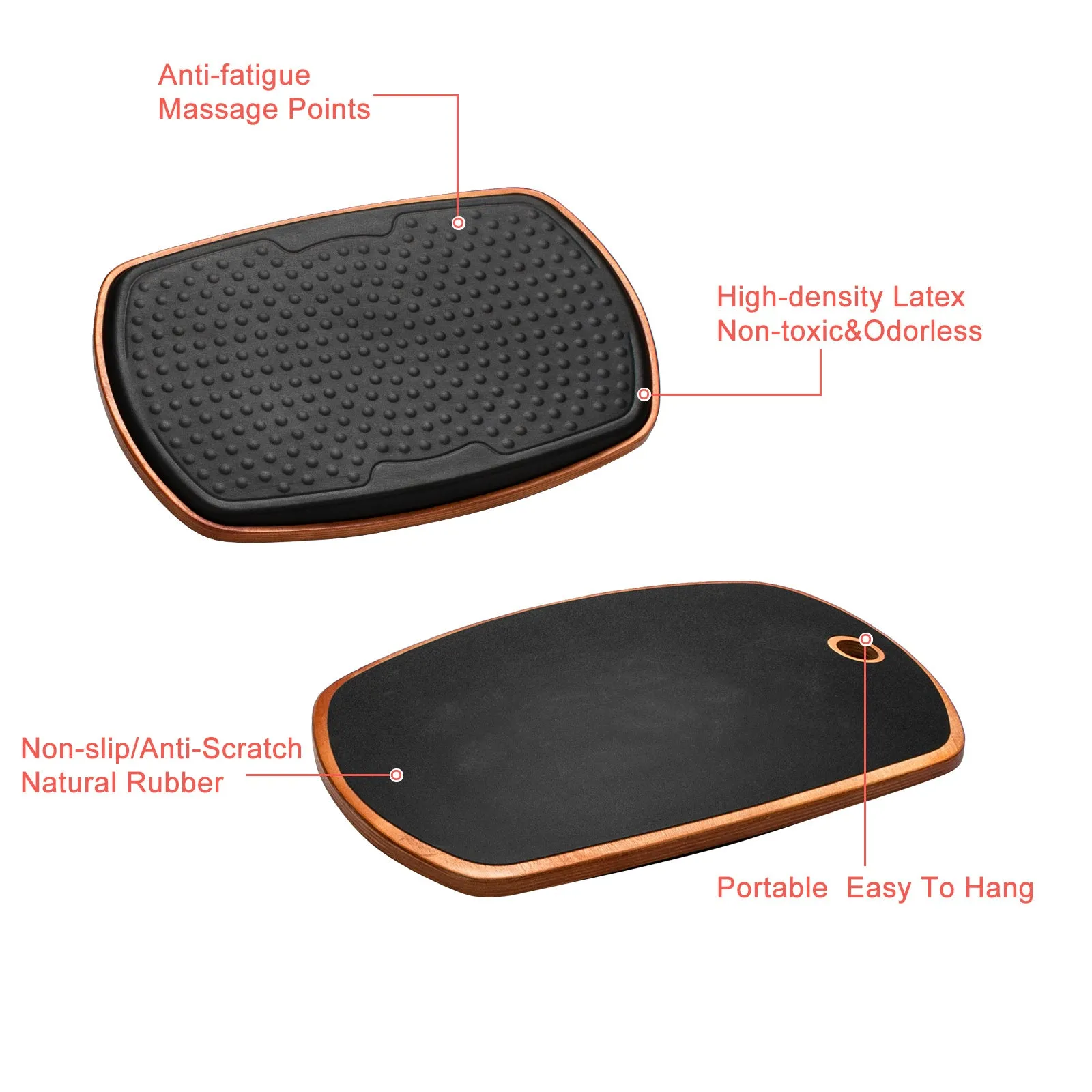 Anti Fatigue Bar Balance Board with Ergonomic Design