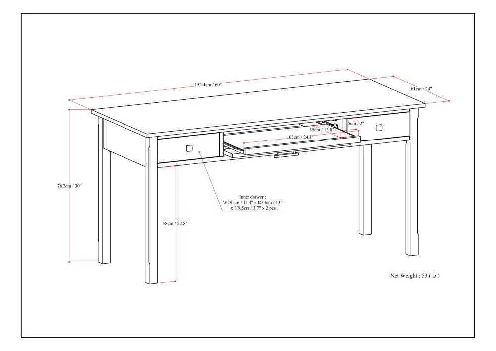 Avalon Large Desk