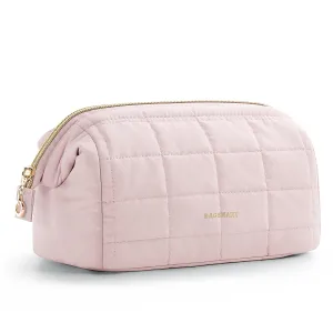 BAGSMART Wide-open Travel Toiletry Bag, Puffy Padded Make Up Bags, Makeup Organizer Case for Women