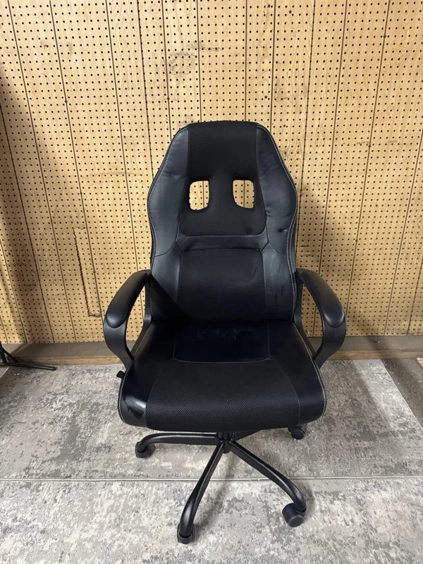 BestOffice PC Gaming Chair Massage Office Chair Ergonomic Desk Chair Adjustable PU Leather Racing Chair with Lumbar Support Headrest Armrest Task Rolling Swivel Computer Chair for Women Adults(Black) - display_model