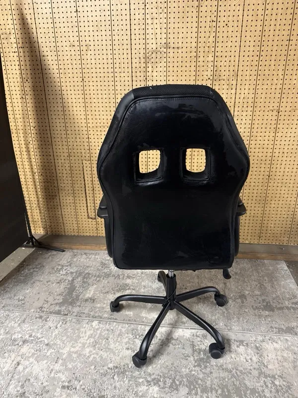 BestOffice PC Gaming Chair Massage Office Chair Ergonomic Desk Chair Adjustable PU Leather Racing Chair with Lumbar Support Headrest Armrest Task Rolling Swivel Computer Chair for Women Adults(Black) - display_model