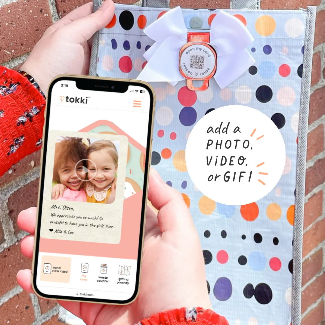 Bestsellers Bundle | Reusable Gift Bag   QR Greeting Card Set | 15 Medium Bags
