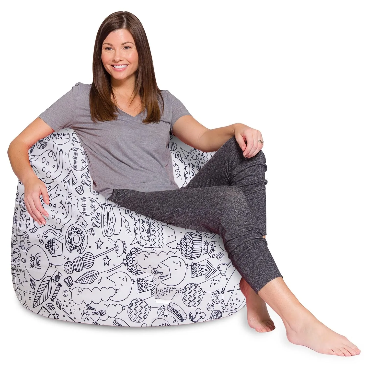 Big Comfy Bean Bag Chair: Posh Beanbag Chairs with Removable