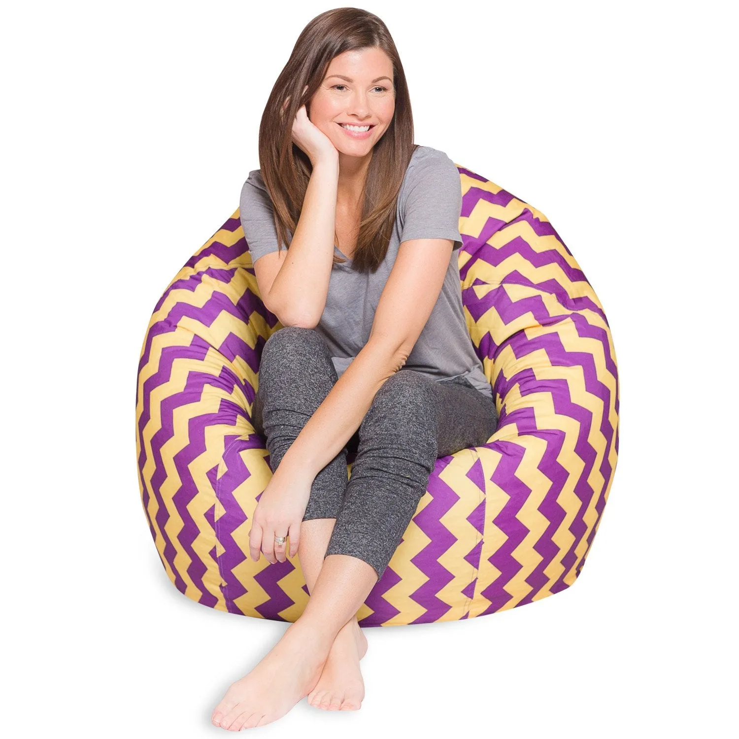 Big Comfy Bean Bag Chair: Posh Beanbag Chairs with Removable