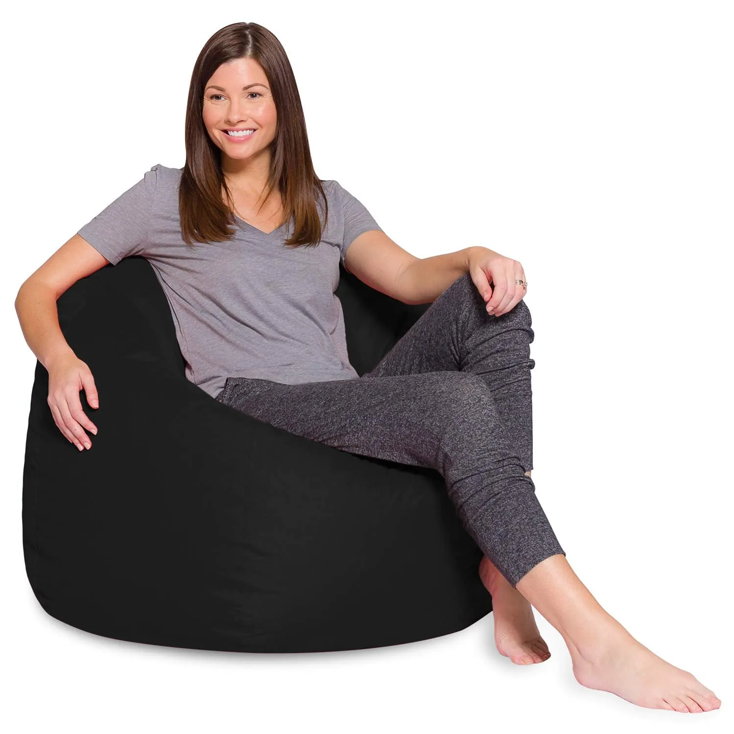 Big Comfy Bean Bag Chair: Posh Beanbag Chairs with Removable