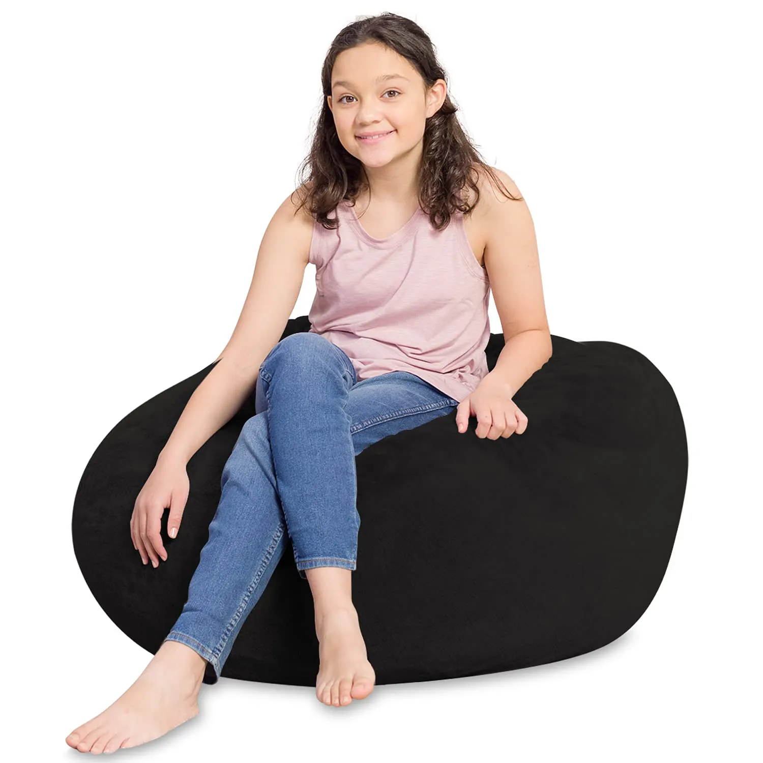 Big Comfy Bean Bag Chair: Posh Beanbag Chairs with Removable