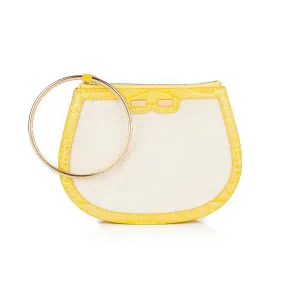 Black Friday Ellie Bangle in Canvas with Yellow Trim