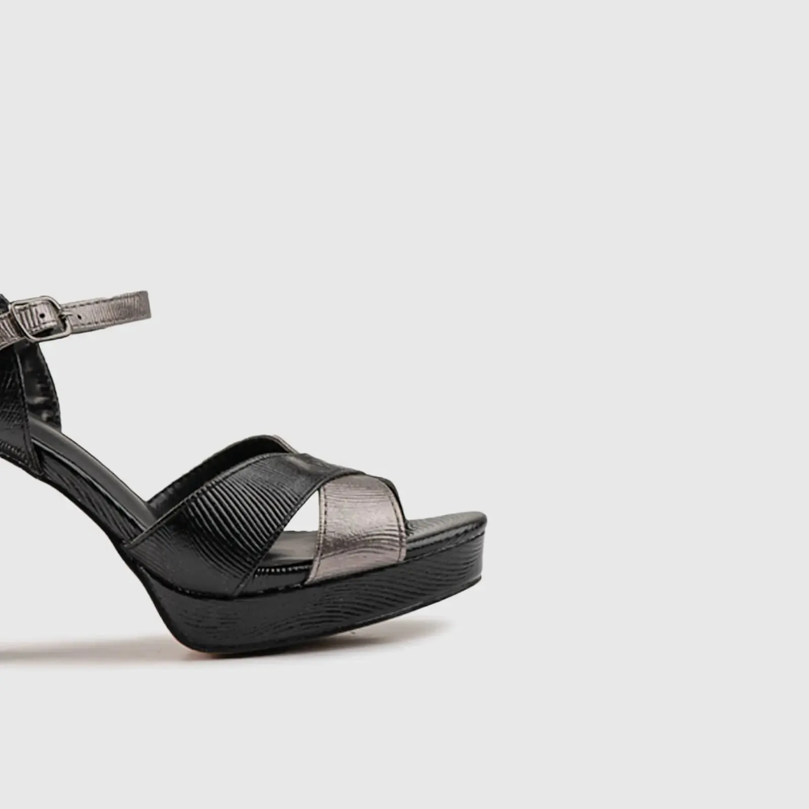 Block Heel Evening Sandal Black 01605