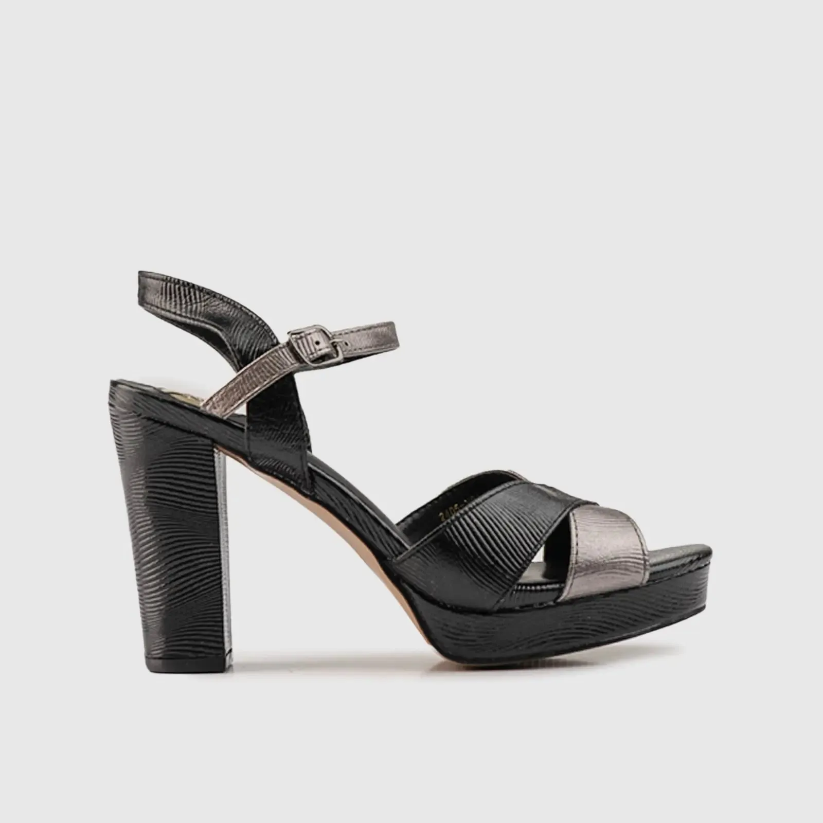 Block Heel Evening Sandal Black 01605