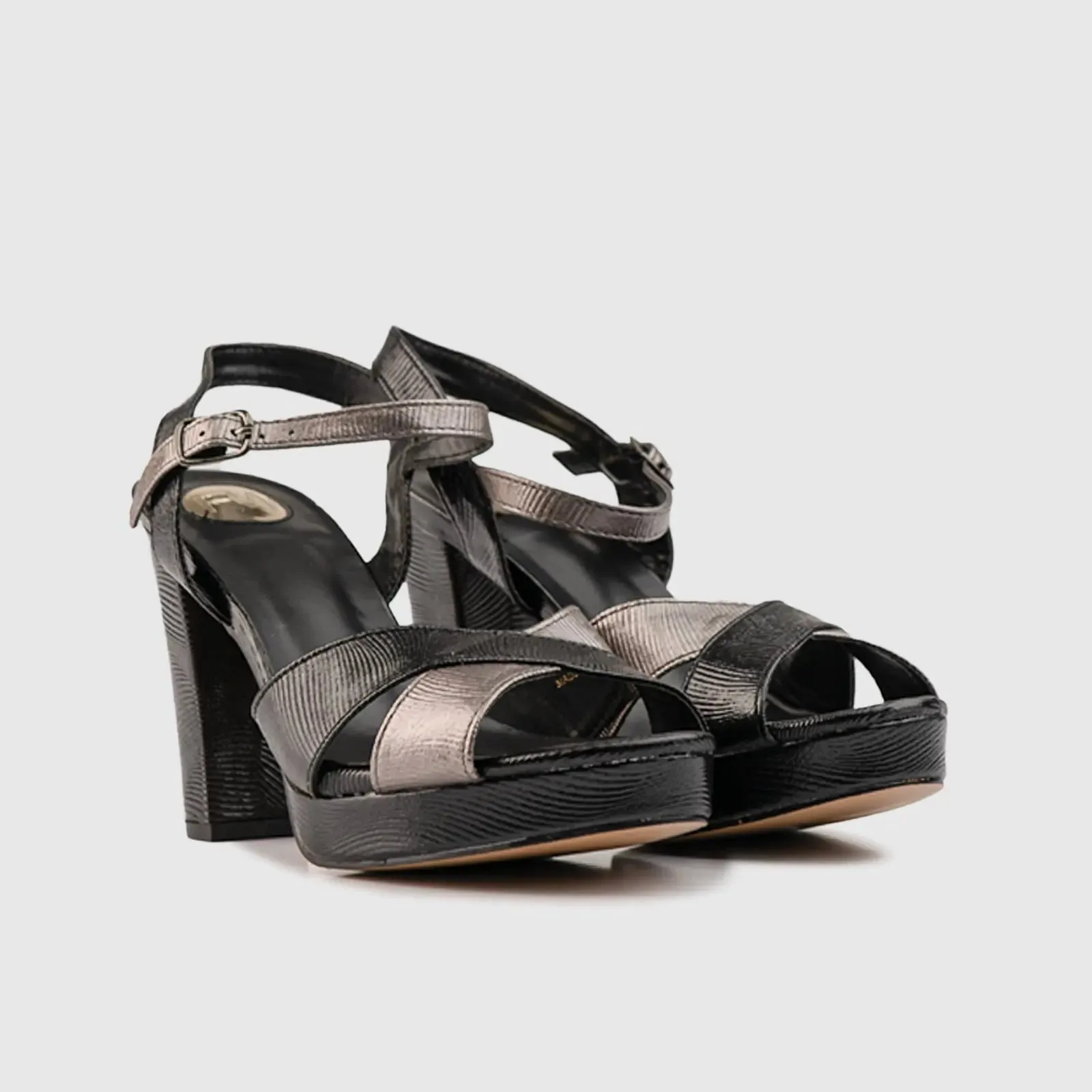 Block Heel Evening Sandal Black 01605