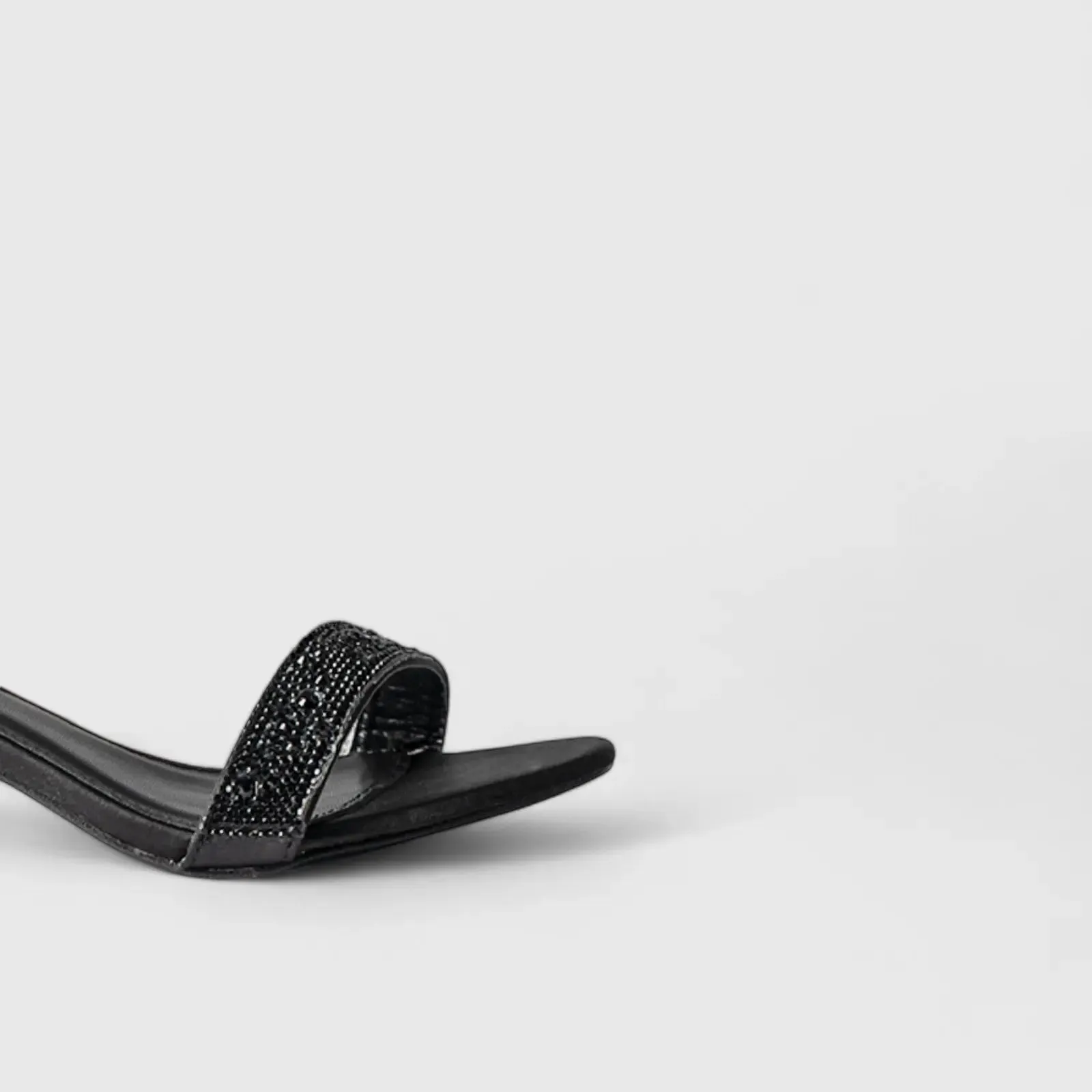 Block Heel Evening Sandal Black 01640