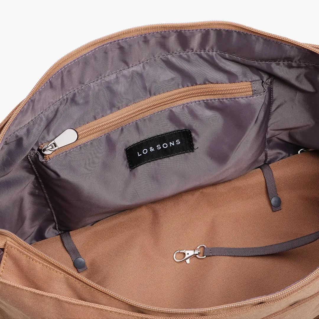 Catalina Deluxe Tote - 600D Recycled Poly - Golden Brown