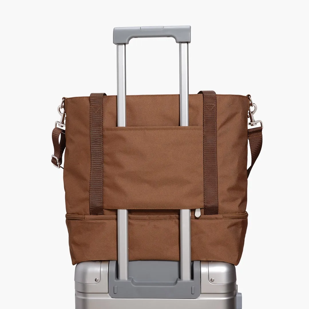 Catalina Deluxe Tote - 600D Recycled Poly - Golden Brown