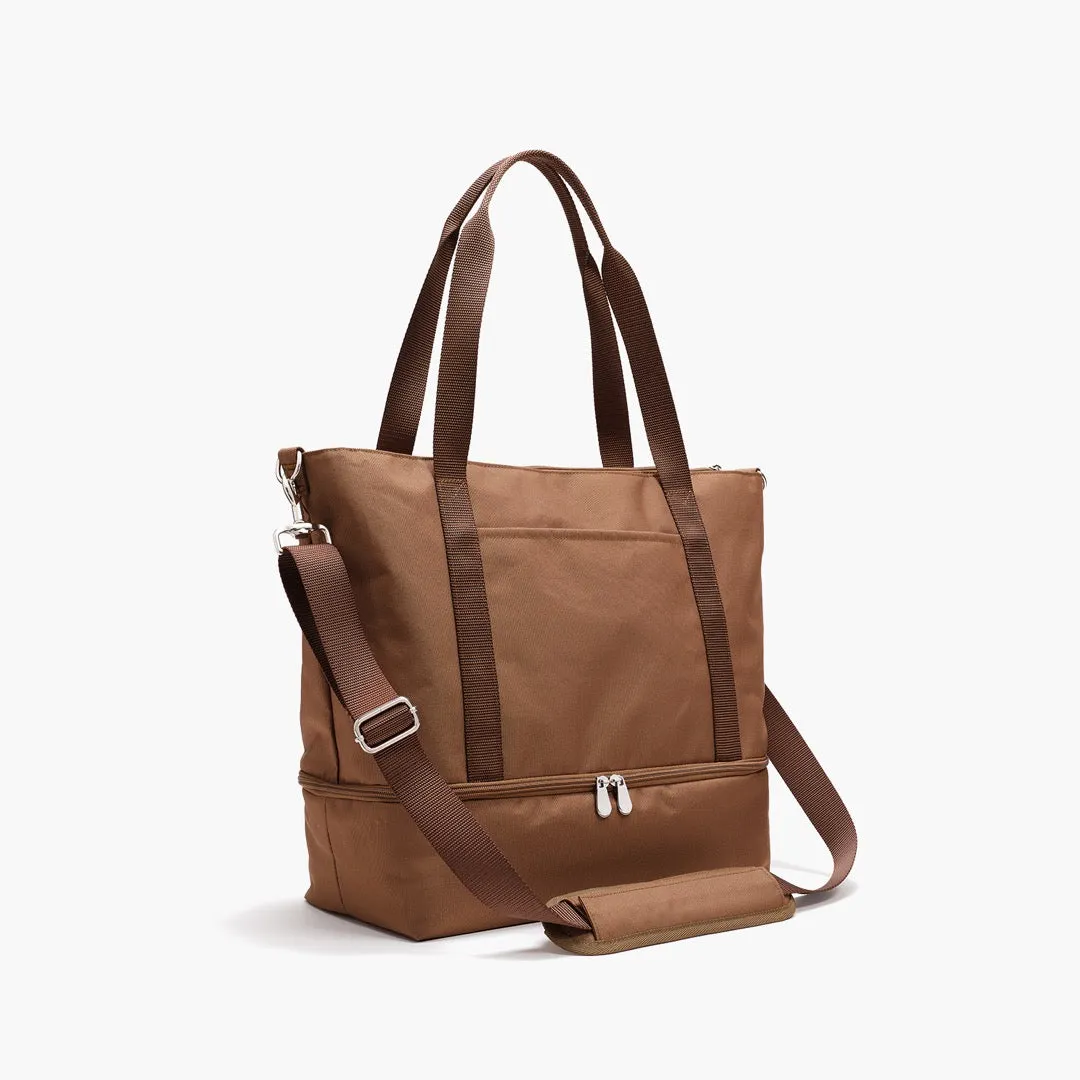Catalina Deluxe Tote - 600D Recycled Poly - Golden Brown