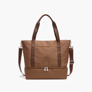Catalina Deluxe Tote - 600D Recycled Poly - Golden Brown