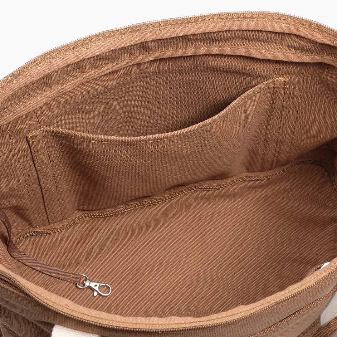 Catalina Deluxe Tote - Eco Friendly Canvas - Golden Brown