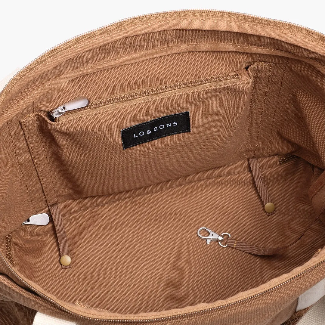 Catalina Deluxe Tote - Eco Friendly Canvas - Golden Brown