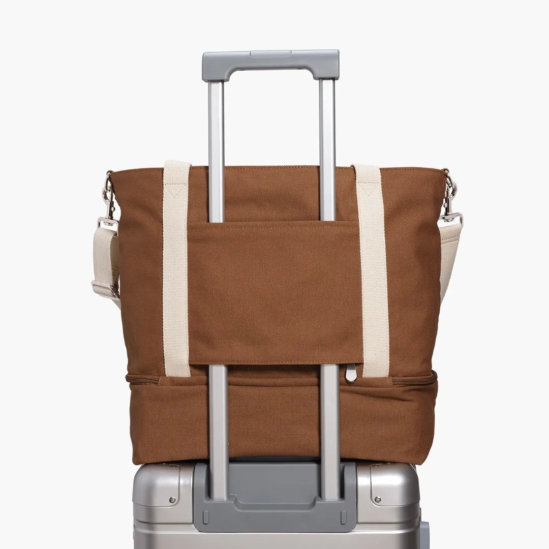 Catalina Deluxe Tote - Eco Friendly Canvas - Golden Brown