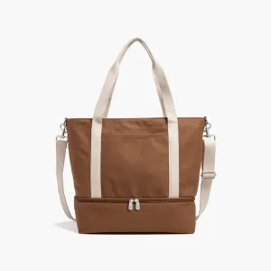 Catalina Deluxe Tote - Eco Friendly Canvas - Golden Brown