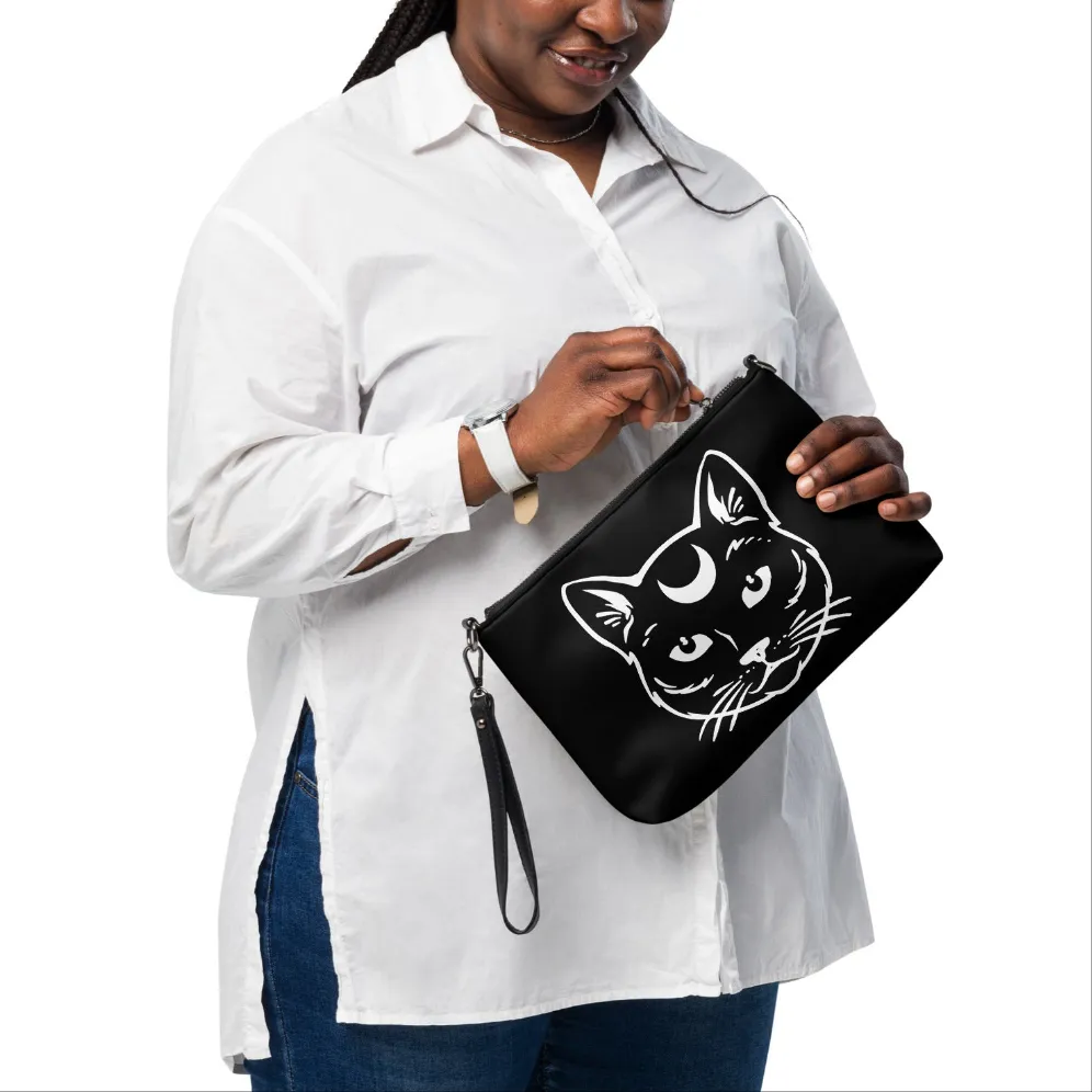 Celestial Black Cat Crossbody Bag