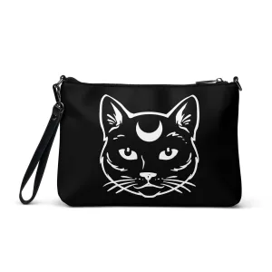 Celestial Black Cat Crossbody Bag