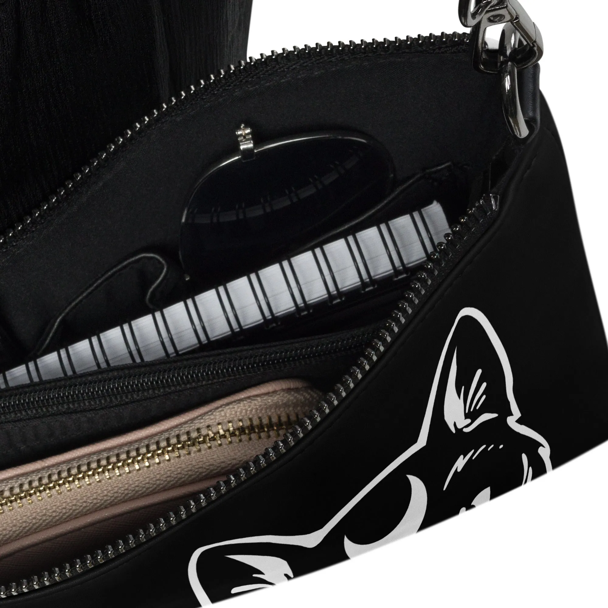 Celestial Black Cat Crossbody Bag