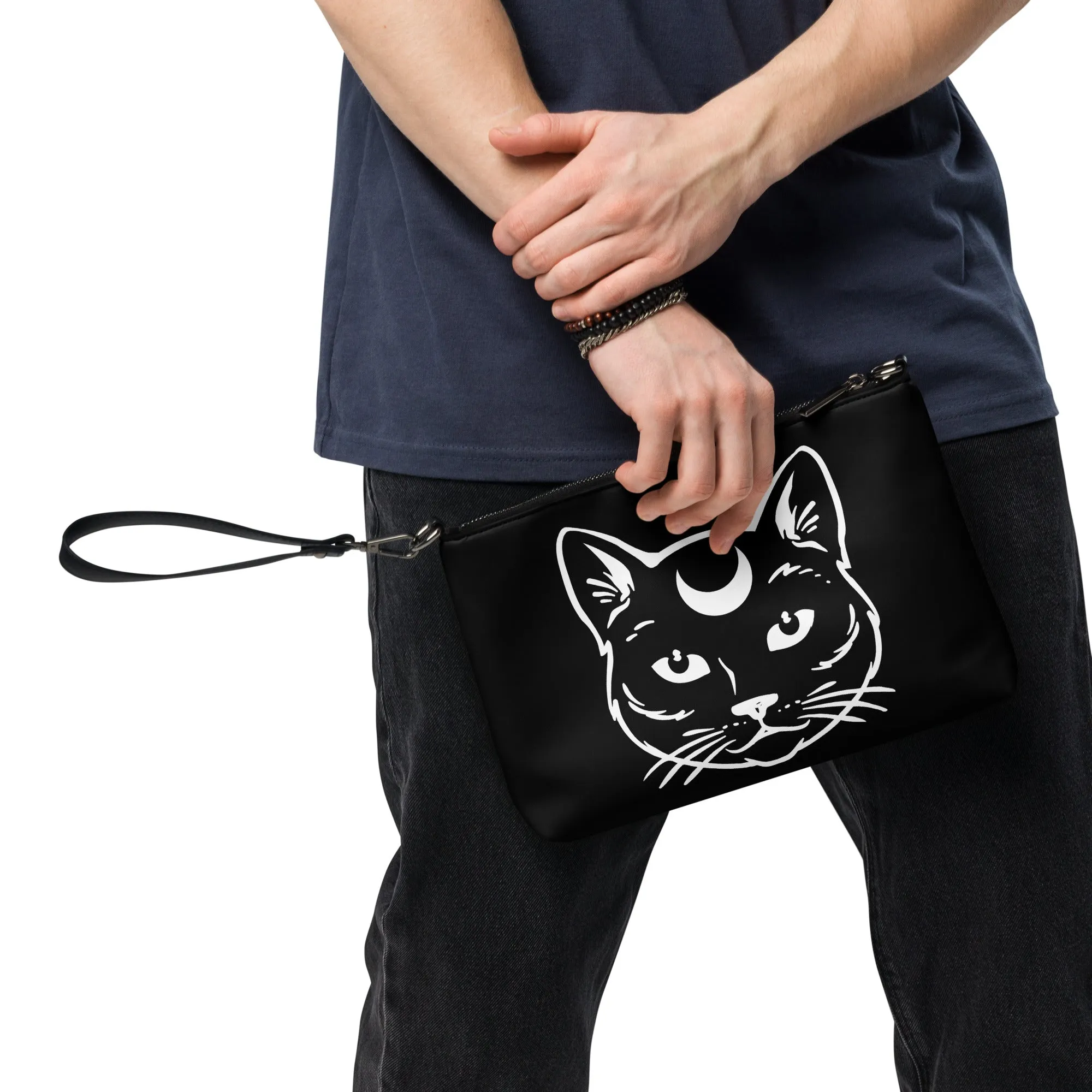 Celestial Black Cat Crossbody Bag