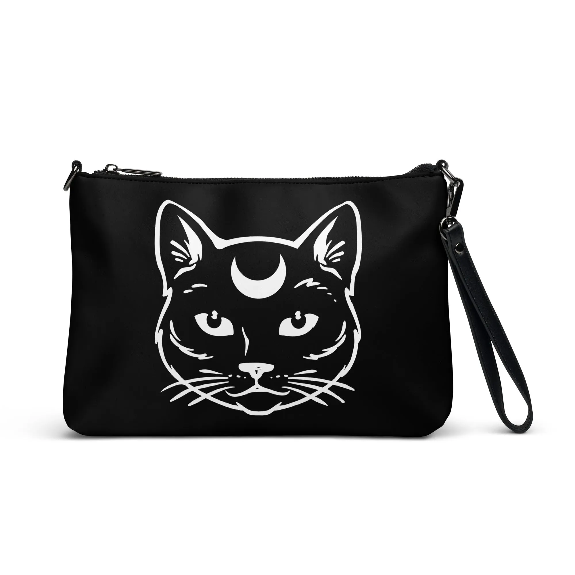 Celestial Black Cat Crossbody Bag