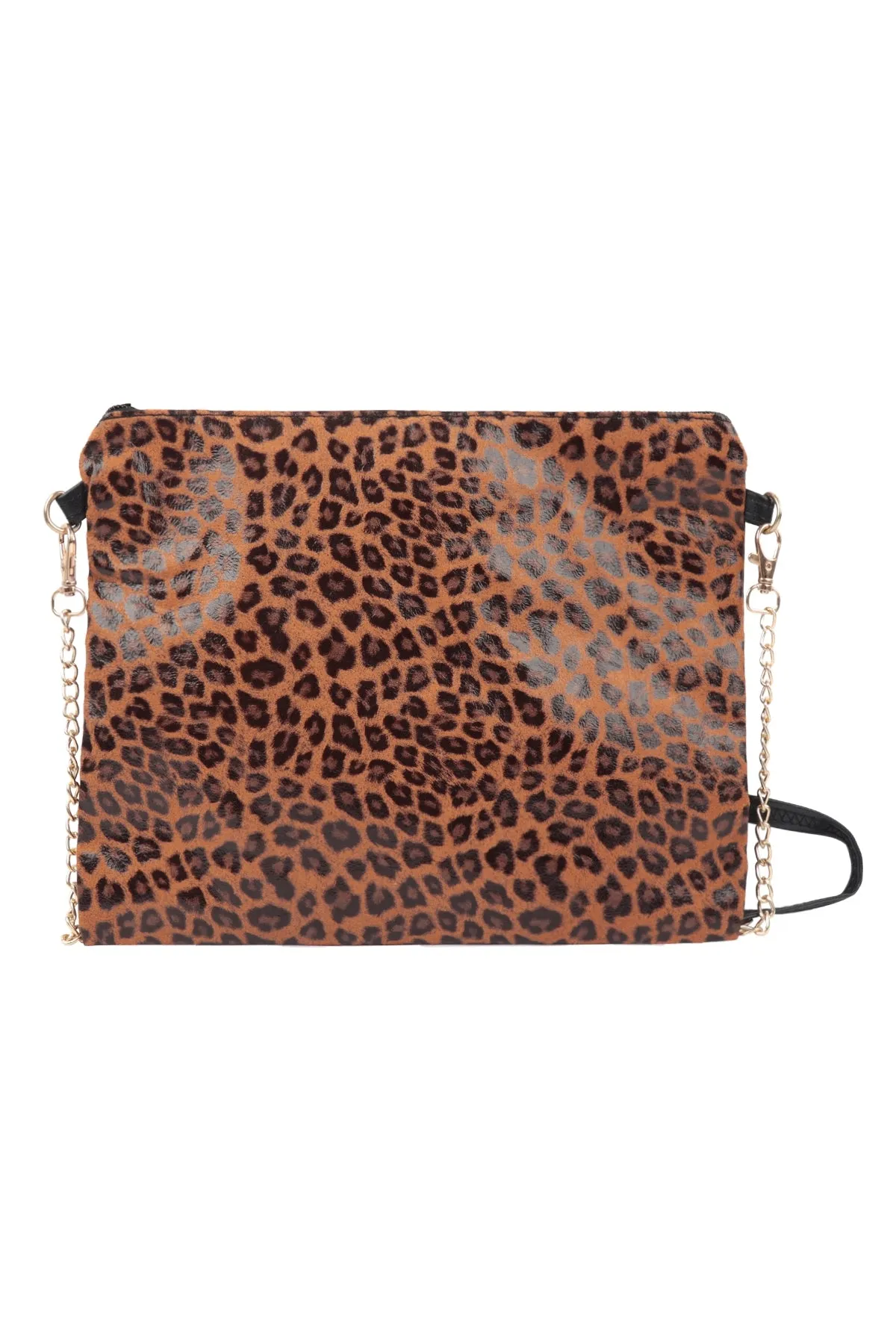 CHETTAH PRINT CHAIN STRAP MINI CROSSBODY BAG