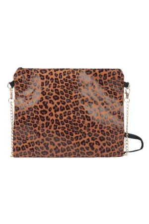 CHETTAH PRINT CHAIN STRAP MINI CROSSBODY BAG