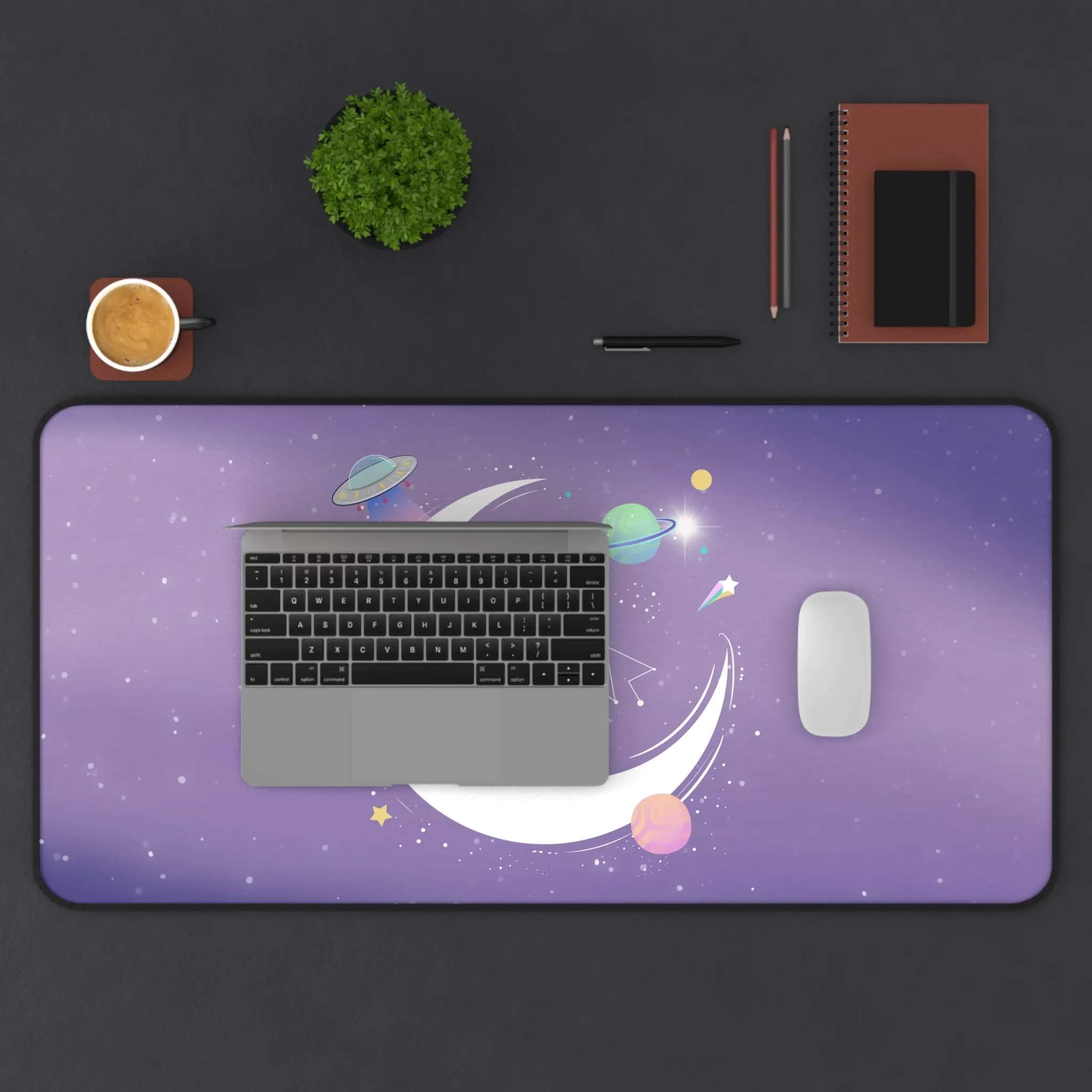 Chilling Alien Space Themed Desk Mat