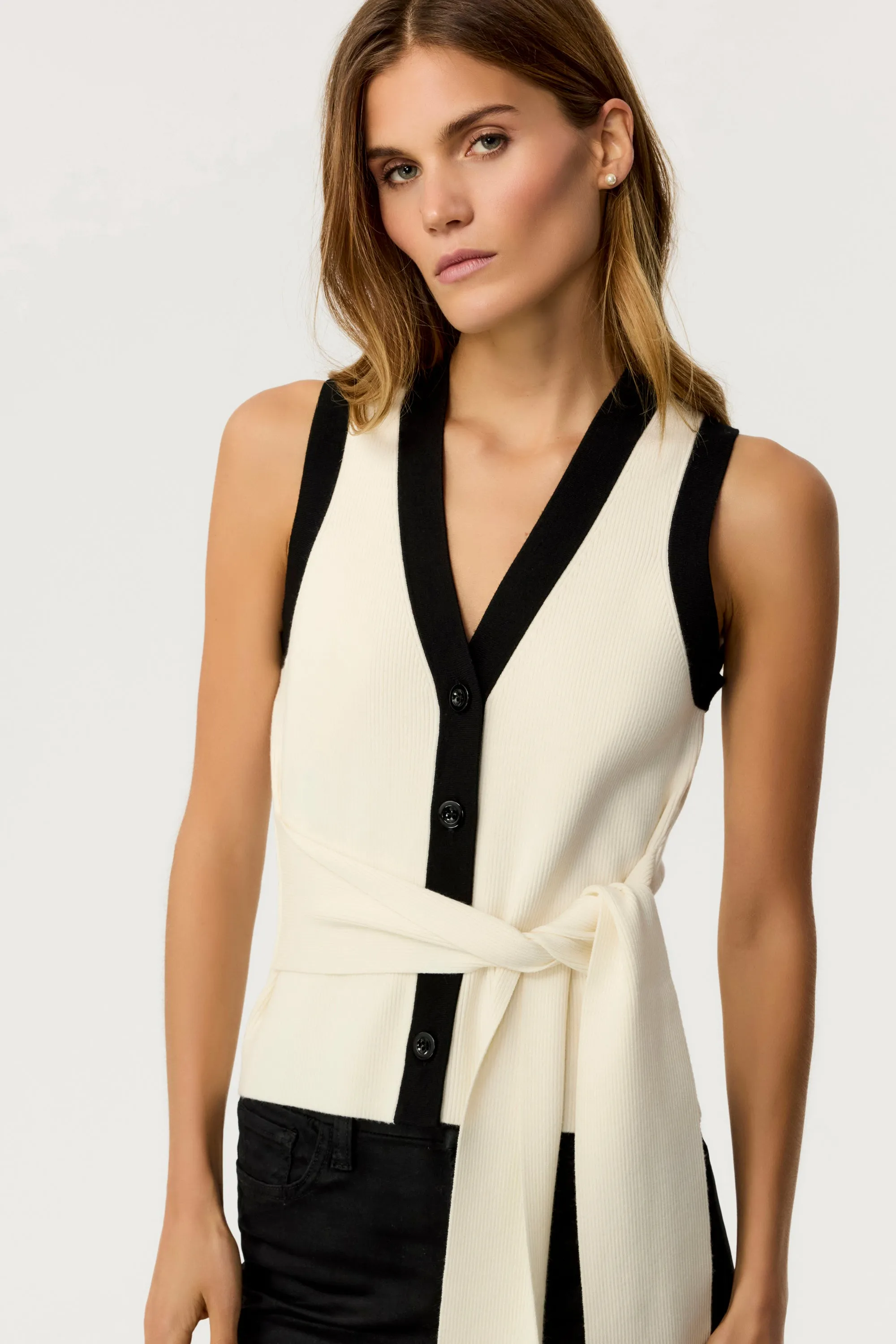 Collins Sleeveless Tie-Front Top