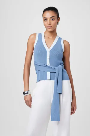 Collins Sleeveless Tie-Front Top