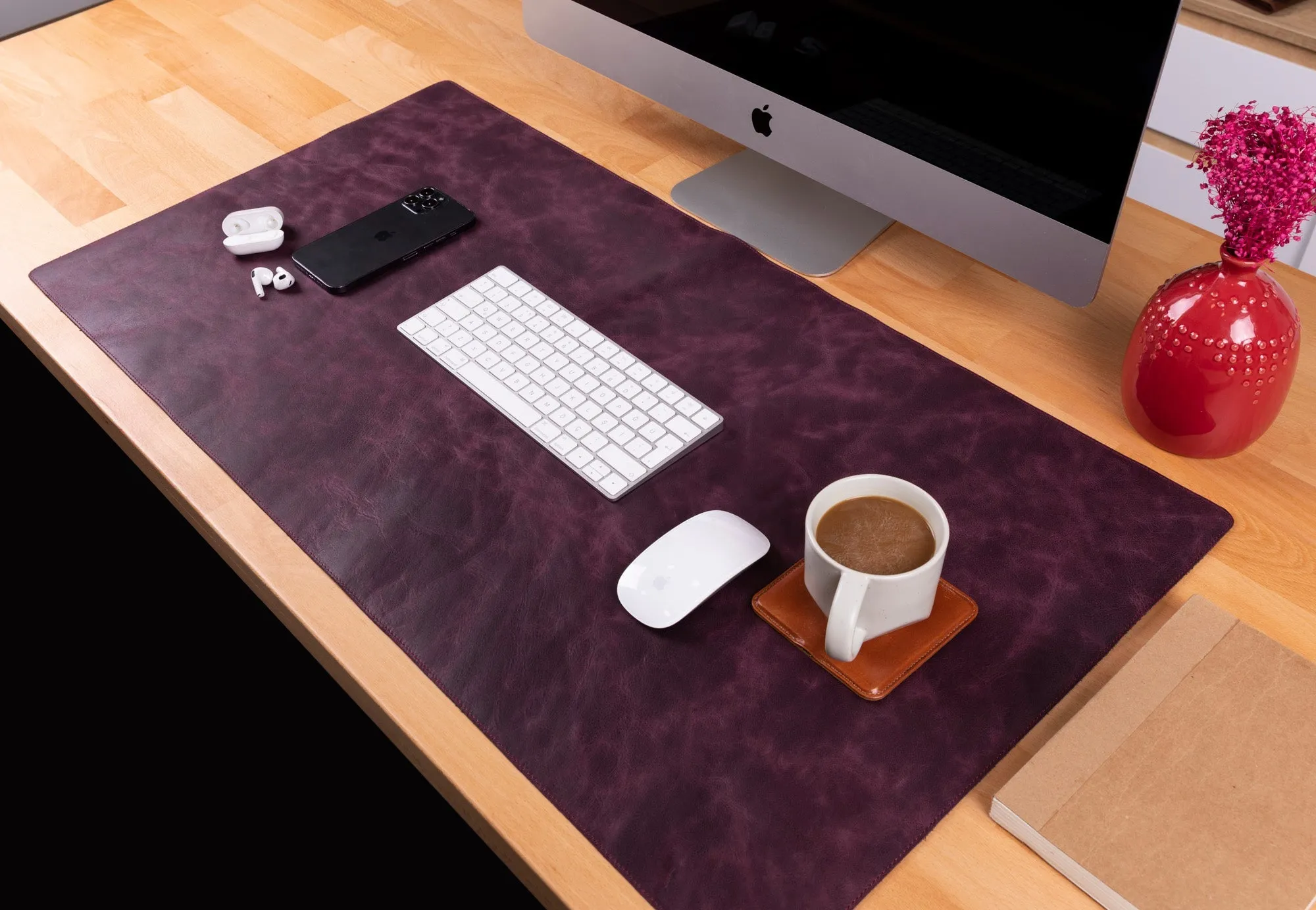 Customizable Genuine Leather Desk Mat