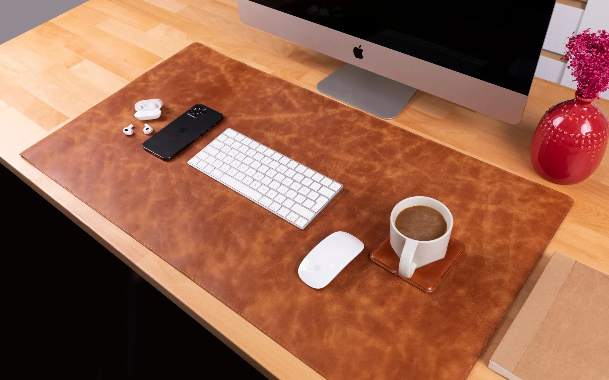 Customizable Genuine Leather Desk Mat