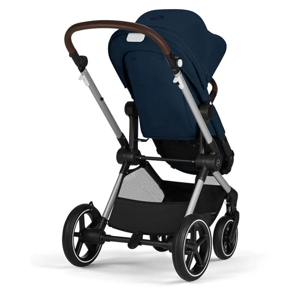 CYBEX EOS LUX Stroller With Silver Frame - Ocean Blue