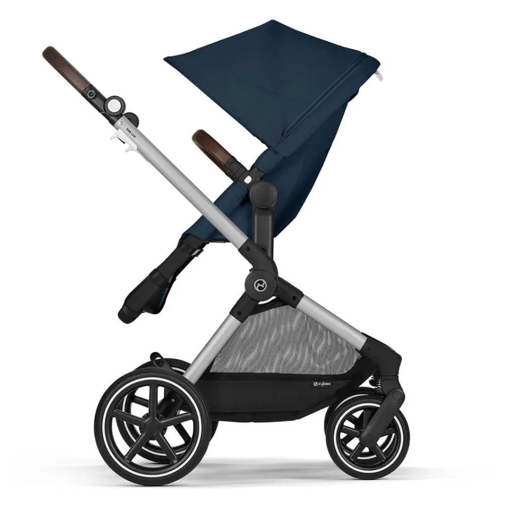 CYBEX EOS LUX Stroller With Silver Frame - Ocean Blue