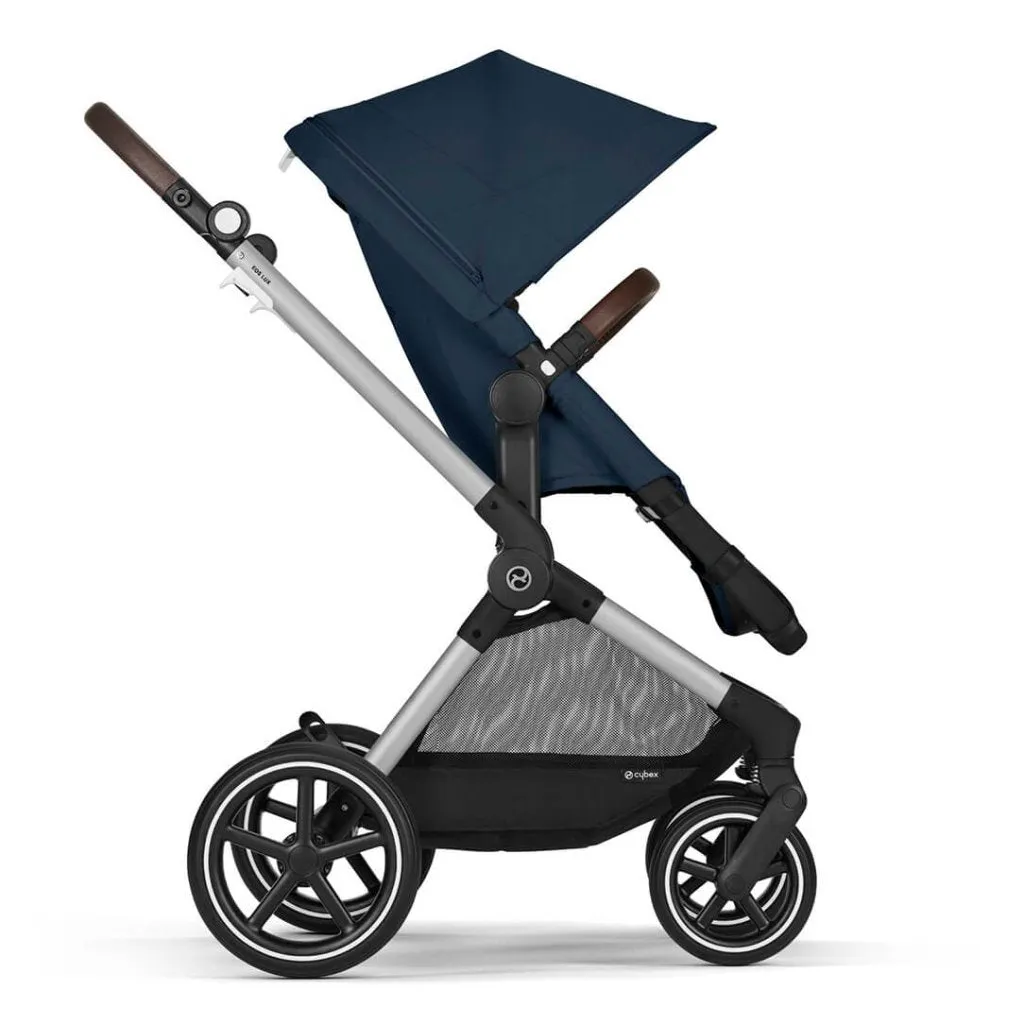 CYBEX EOS LUX Stroller With Silver Frame - Ocean Blue