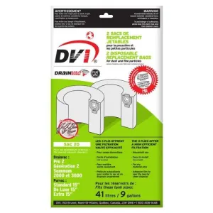 Drainvac SAC-20 Central Vacuum Bags