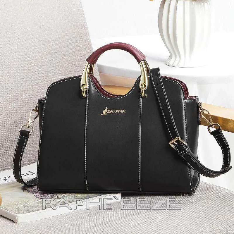 Elegant & Stylish Tote Handbag for Woman - Black Midi Size