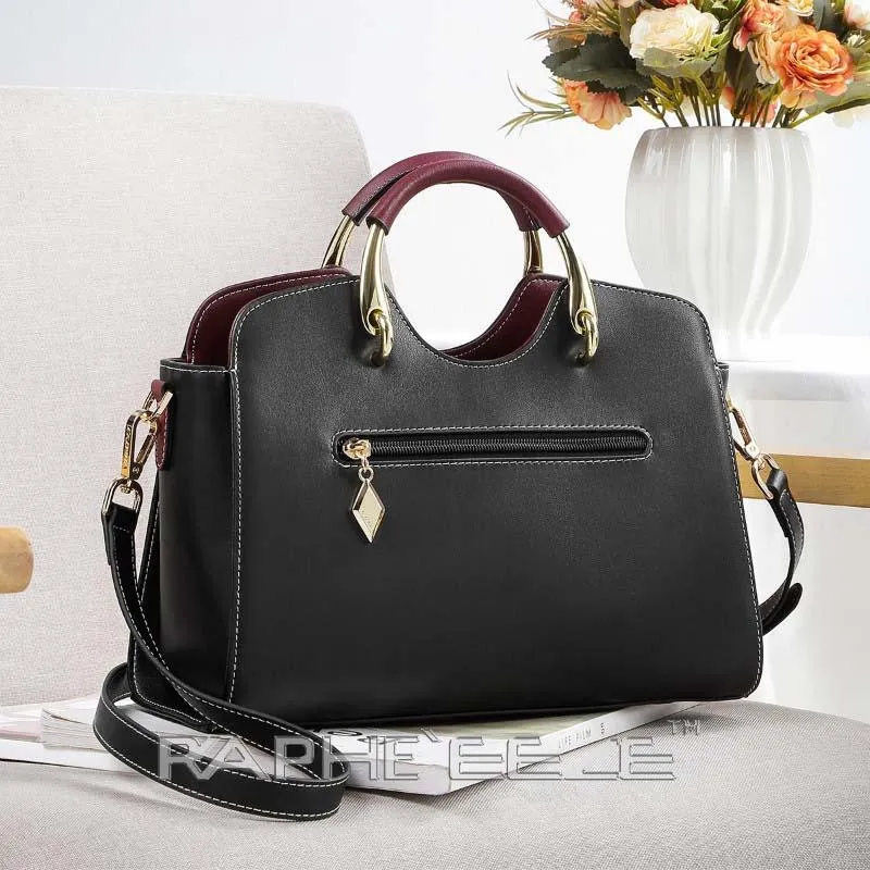 Elegant & Stylish Tote Handbag for Woman - Black Midi Size
