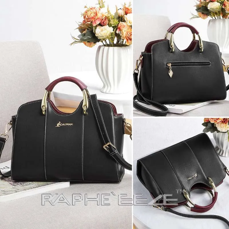 Elegant & Stylish Tote Handbag for Woman - Black Midi Size