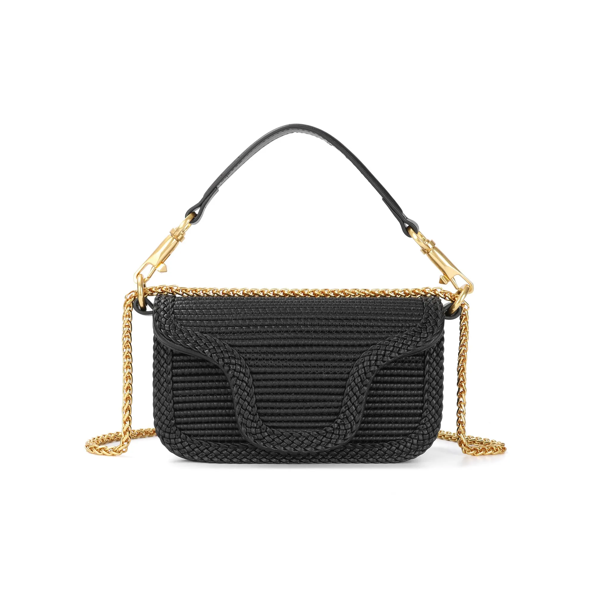 Elegant Braided Leather Crossbody Bag