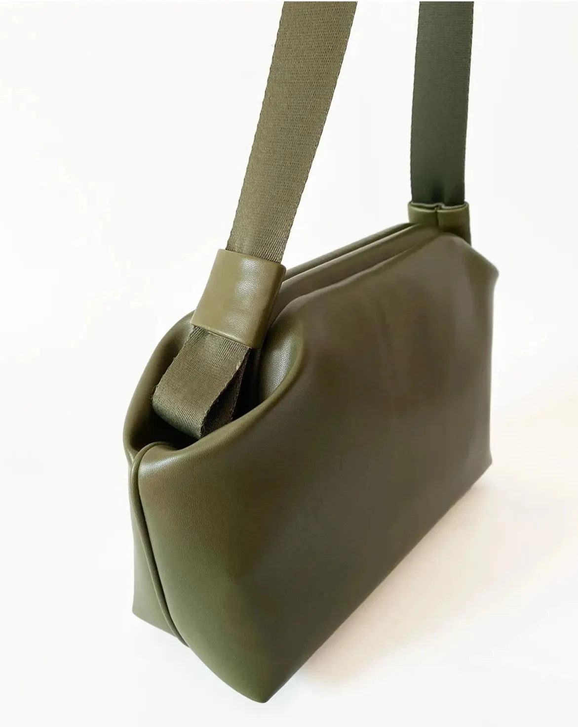 Elegant Green Faux Leather Handbag