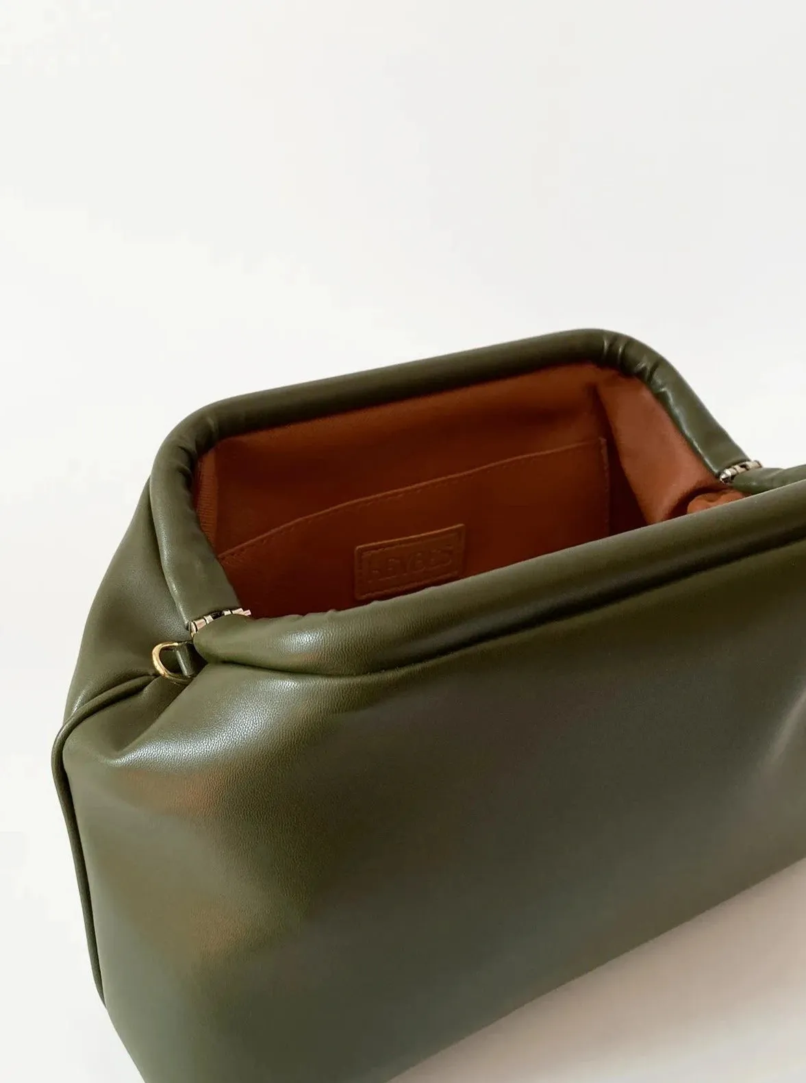 Elegant Green Faux Leather Handbag