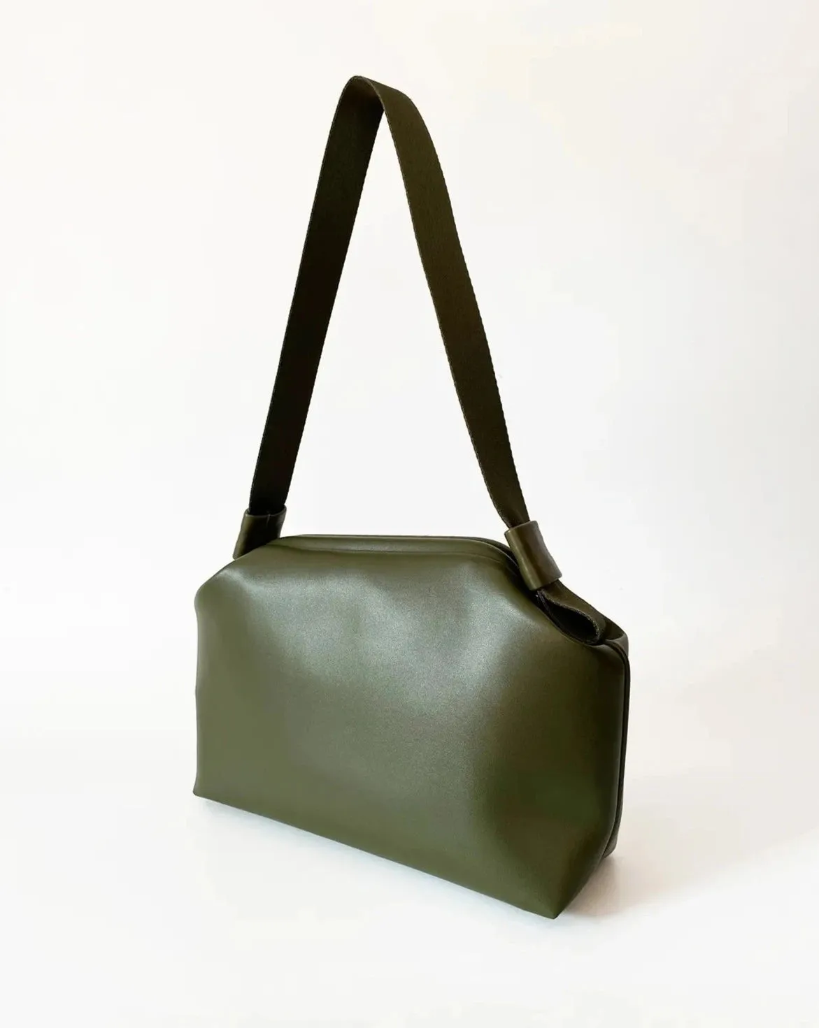 Elegant Green Faux Leather Handbag