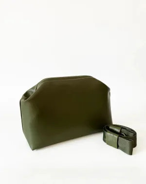 Elegant Green Faux Leather Handbag